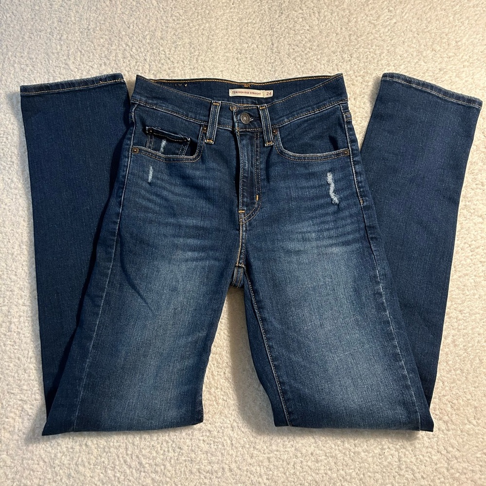 Women’s Levi’s 724 High Rise Straight Jeans 24 Short